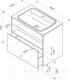 Миниатюра изображения товара Тумба под умывальник AM.PM Func M8FFUX0801WG (белый глянец)