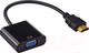 Миниатюра изображения товара Кабель/переходник Buro HDMI-M-VGA-F HDMI (m) VGA (f) (0.1м)