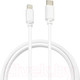 Миниатюра изображения товара Кабель Buro PD18W USB Type-C (m)-Lightning (m) (1м, белый)