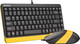 Миниатюра изображения товара Комплект клавиатура и мышь A4Tech Fstyler F1110 (черный/желтый)