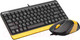 Миниатюра изображения товара Комплект клавиатура и мышь A4Tech Fstyler F1110 (черный/желтый)