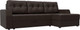 Миниатюра изображения товара Диван угловой Лига Диванов Эмир БС правый (экокожа коричневый)