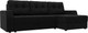 Миниатюра изображения товара Диван угловой Лига Диванов Эмир БС правый (микровельвет черный)