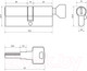 Миниатюра изображения товара Цилиндровый механизм замка УЗК Z.F.80В-5K / 13719
