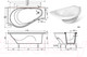 Миниатюра изображения товара Ванна из искусственного мрамора Эстет Gracia 170x94 Silk / ФР-00014529 (левый)