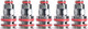 Миниатюра изображения товара Набор испарителей Vaporesso GTX 2 Mesh 0.8 Ом (5шт)