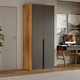 Миниатюра изображения товара Шкаф ТриЯ Порто СМ-393.07.003 с 2 глухими дверями (яблоня беллуно/графит софт)