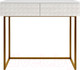 Миниатюра изображения товара Консольный столик Shtabe Simple 7011 эко (травертин/белый/золото)