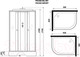 Миниатюра изображения товара Душевая кабина Niagara Promo P90/80/26L/MT 90x80x215