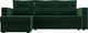 Миниатюра изображения товара Диван угловой Лига Диванов Атланта Б/С левый / 117036L (велюр зеленый)