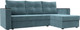 Миниатюра изображения товара Диван угловой Лига Диванов Атланта Б/С правый / 117034 (велюр бирюзовый)