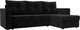 Миниатюра изображения товара Диван угловой Лига Диванов Атланта Б/С правый / 117040 (велюр черный)