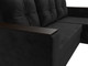 Миниатюра изображения товара Диван угловой Лига Диванов Атланта Б/С правый / 117040 (велюр черный)