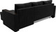 Миниатюра изображения товара Диван угловой Лига Диванов Атланта Б/С правый / 117040 (велюр черный)