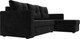 Миниатюра изображения товара Диван угловой Лига Диванов Атланта Б/С правый / 117040 (велюр черный)