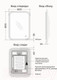 Миниатюра изображения товара Зеркало Emze Led Front 60x80 / LED.FRONT.60.80.AF.4K (c подсветкой, с функцией антизапотеванием)