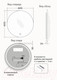 Миниатюра изображения товара Зеркало Emze 60 / LED.UV.60.60.BEL (белый с УФ-окантовкой и подсветкой)