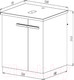 Миниатюра изображения товара Тумба под умывальник Viant Мюнхен / VMUN60NBEL-T2ST (белый)