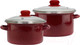 Миниатюра изображения товара Набор кастрюль Эмаль Вишневый сорбет 9С-202