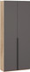Миниатюра изображения товара Шкаф ТриЯ Порто СМ-393.07.223 с 2 глухими дверями (яблоня беллуно/графит софт)