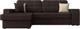 Миниатюра изображения товара Диван угловой Лига Диванов Брюссель левый / 29396L (экокожа коричневый)