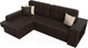 Миниатюра изображения товара Диван угловой Лига Диванов Брюссель левый / 29396L (экокожа коричневый)