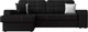 Миниатюра изображения товара Диван угловой Лига Диванов Брюссель левый / 29397L (экокожа черный)