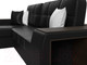 Миниатюра изображения товара Диван угловой Лига Диванов Брюссель левый / 29397L (экокожа черный)