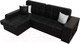 Миниатюра изображения товара Диван угловой Лига Диванов Брюссель левый / 29397L (экокожа черный)