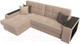 Миниатюра изображения товара Диван угловой Лига Диванов Брюссель левый / 110647L (велюр бежевый)