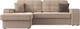Миниатюра изображения товара Диван угловой Лига Диванов Брюссель левый / 110647L (велюр бежевый)