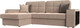 Миниатюра изображения товара Диван угловой Лига Диванов Брюссель левый / 110647L (велюр бежевый)