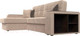 Миниатюра изображения товара Диван угловой Лига Диванов Брюссель левый / 110647L (велюр бежевый)