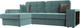 Миниатюра изображения товара Диван угловой Лига Диванов Брюссель левый / 110648L (велюр бирюзовый)
