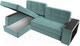 Миниатюра изображения товара Диван угловой Лига Диванов Брюссель левый / 110648L (велюр бирюзовый)