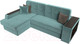 Миниатюра изображения товара Диван угловой Лига Диванов Брюссель левый / 110648L (велюр бирюзовый)