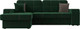 Миниатюра изображения товара Диван угловой Лига Диванов Брюссель левый / 110650L (велюр зеленый)