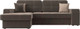 Миниатюра изображения товара Диван угловой Лига Диванов Брюссель левый / 110651L (велюр коричневый)