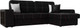 Миниатюра изображения товара Диван угловой Лига Диванов Брюссель правый / 29397 (экокожа черный)