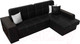 Миниатюра изображения товара Диван угловой Лига Диванов Брюссель правый / 29397 (экокожа черный)