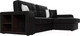 Миниатюра изображения товара Диван угловой Лига Диванов Брюссель правый / 29397 (экокожа черный)