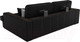 Миниатюра изображения товара Диван угловой Лига Диванов Брюссель правый / 29397 (экокожа черный)