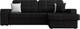 Миниатюра изображения товара Диван угловой Лига Диванов Брюссель правый / 29397 (экокожа черный)