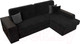 Миниатюра изображения товара Диван угловой Лига Диванов Брюссель правый / 110654 (велюр черный)