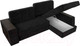 Миниатюра изображения товара Диван угловой Лига Диванов Брюссель правый / 110654 (велюр черный)