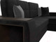 Миниатюра изображения товара Диван угловой Лига Диванов Брюссель правый / 110654 (велюр черный)