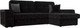Миниатюра изображения товара Диван угловой Лига Диванов Брюссель правый / 110654 (велюр черный)