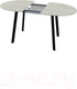 Миниатюра изображения товара Обеденный стол Древпром М138 Оледжо ДП1-04-01 120-150x88 (самерсет/черный матовый)