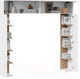Миниатюра изображения товара Стенка ТриЯ Порто СМ-393.21.022 со стеллажами (белый жемчуг/яблоня беллуно/белый софт)