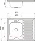 Миниатюра изображения товара Мойка кухонная AKS Накладная 80x60 левая (полированная)